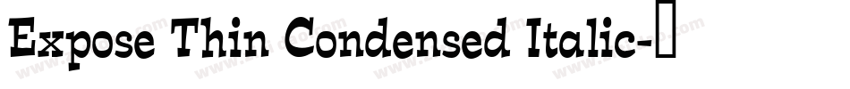 Expose Thin Condensed Italic字体转换
